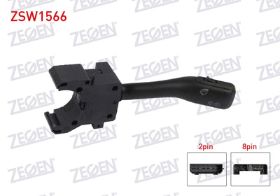 Zegen ZSW1566 Wiper Kumanda Arm 10 Pin Audi VW Golf IV 1997-2005 / Passat Variant 2000-2005 / Sharan 1995-2010 / A3 — Wipers