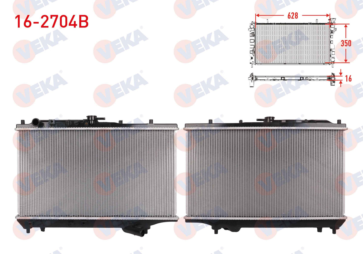 Veka 16-2704B Su Radiator Brazing Mazda 323F IV 1.6I 16V Hb M-T 1984-1994 — Radiators & Fans