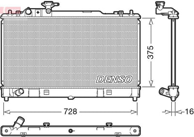 Denso DRM44033 Su Radiator Mazda 6 Gasoline 02-07