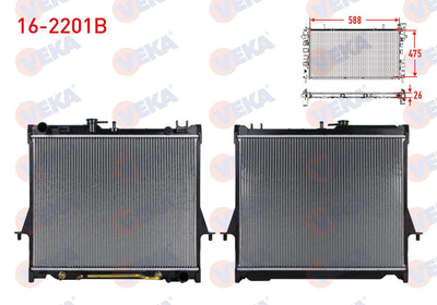 Veka 16-2201B Su Radiator Brazing Isuzu D-Max (8Dh) 3.0 D 4X4 A-T 2002-2012 — Radiators & Fans
