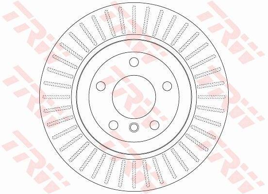 TRW DF6299 Brake Disc - Ventilated Design for BMW E60 E61 Xdrive — Brake Rotors & Drums