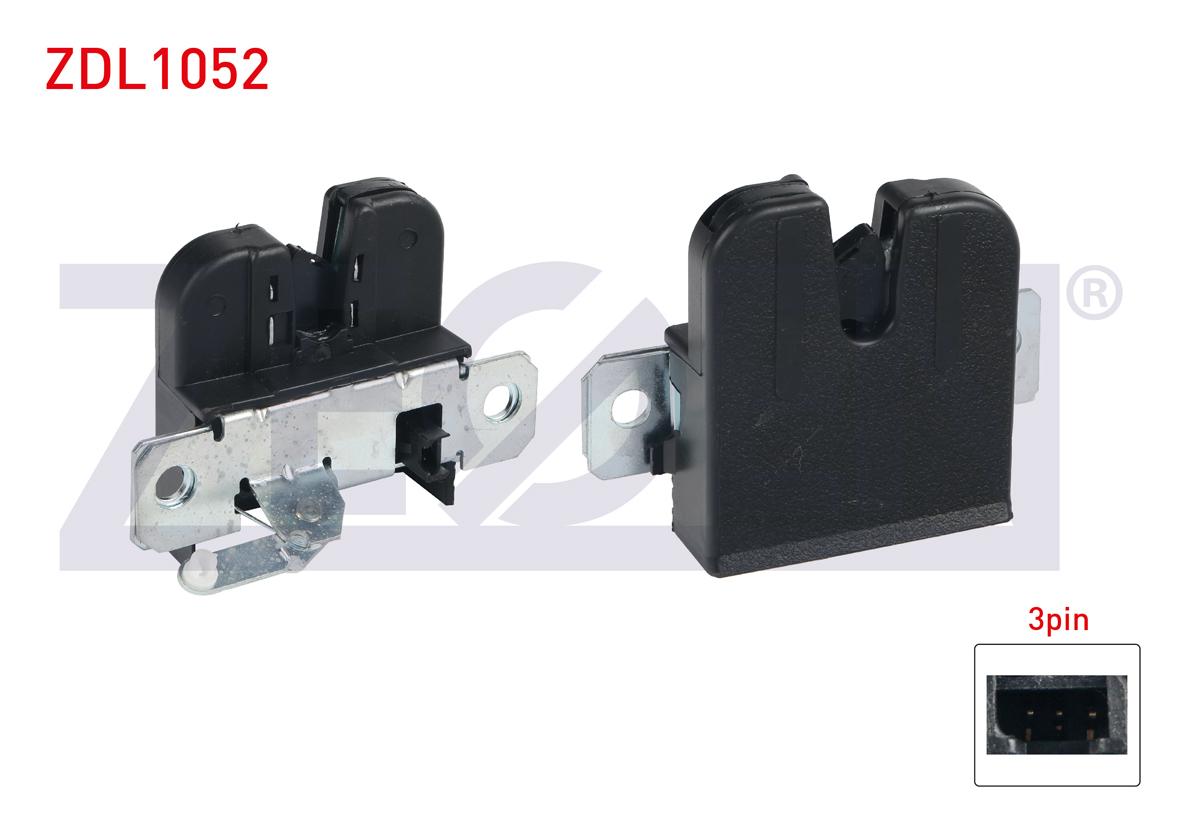 Zegen ZDL1052 Trunk Lock 3 Pin Volkswagen Polo 2001-2012 / Leon 1999-2006 — Handles, Locks & Latches
