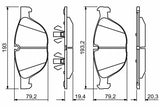 BOSCH Brake Pad Set for X5 & X6 Models - Double Piston Performance — Brake Pads