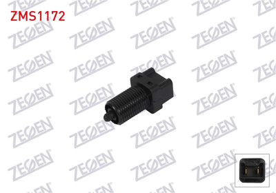 Zegen ZMS1172 Brake Light Switch 2 with Connector Renault Clio I 1.4 1991-1998 /Laguna Hb 2.0 1995-2001 /Megane I 2.0 1996-2003 /Twingo 1.2 1996-2007 /Mitsubishi Carisma 1.6-1.8 GDI 1997-2006 /Volvo S40 1.8
