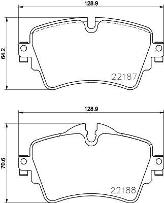 Hella Pagid 8DB355023-091 Brake Pad Front BMW F52/F45/F46 X1 F48 X2 F39 Mini F54-60 — Brake Pads