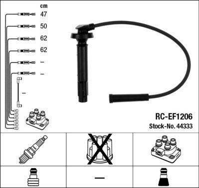 NGK 44333 Spark Plug Cable Set Subaru Forester Sg 2.0 158Hp