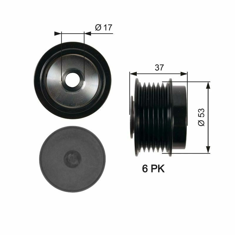 GATES OAP7015 Alternator Pulley for 09 Avensis Verso 1.6-2.0 — Starting & Charging