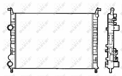 NRF Motor Radiator 58195 - Aluminum for Palio 1.2 & Albea 1.2/1.6 — Radiators & Fans