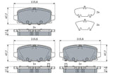 BOSCH Rear Brake Pad Set for Jeep Compass 2014 - Reliable Stopping Power — Brake Pads
