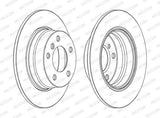 FERODO DDF1303C - Rear Brake Disc for BMW 1 Series E81 E87 — Brake Rotors & Drums