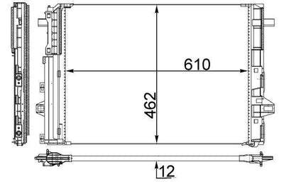 Mahle AC446000S A/C Condenser X117 W176 W246 C117 13-18 — Condensers & Evaporators