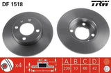 TRW DF1518 Disc Brake - Fits 1992 Golf, Polo, and More — Brake Rotors & Drums