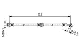 BOSCH Brake Hose Front Right 14-Qashqai — Brake Hydraulics