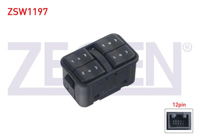 Zegen ZSW1197 Glass Release Switch Group 12 Pin Opel Astra G-Zafira A 1998-2005 /Meriva A 2003-2010 — Switches & Relays