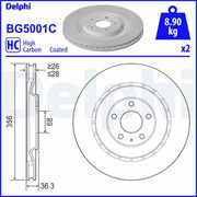 delphi bg5001c brake disc for macan 2015, vented brake disc with 5 holes, brake disc technical specifications DELPHI BG5001C Brake Disc - Vented Type with 5 Holes for Car Owners and Mechanics | 14.0 in Dia. DELPHI BG5001C Brake Disc for Macan 2015 brake-disc, delphi-bg5001c, macan-2015, vented-brake-disc, mechanics, car-owners, high-quality, automotive-parts, ai-generated, braking-system