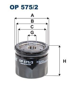 FILTRON OP575-2 Oil Filter - Compatible with Honda Civic CR-V 1.6i DTEC — Oil Filters