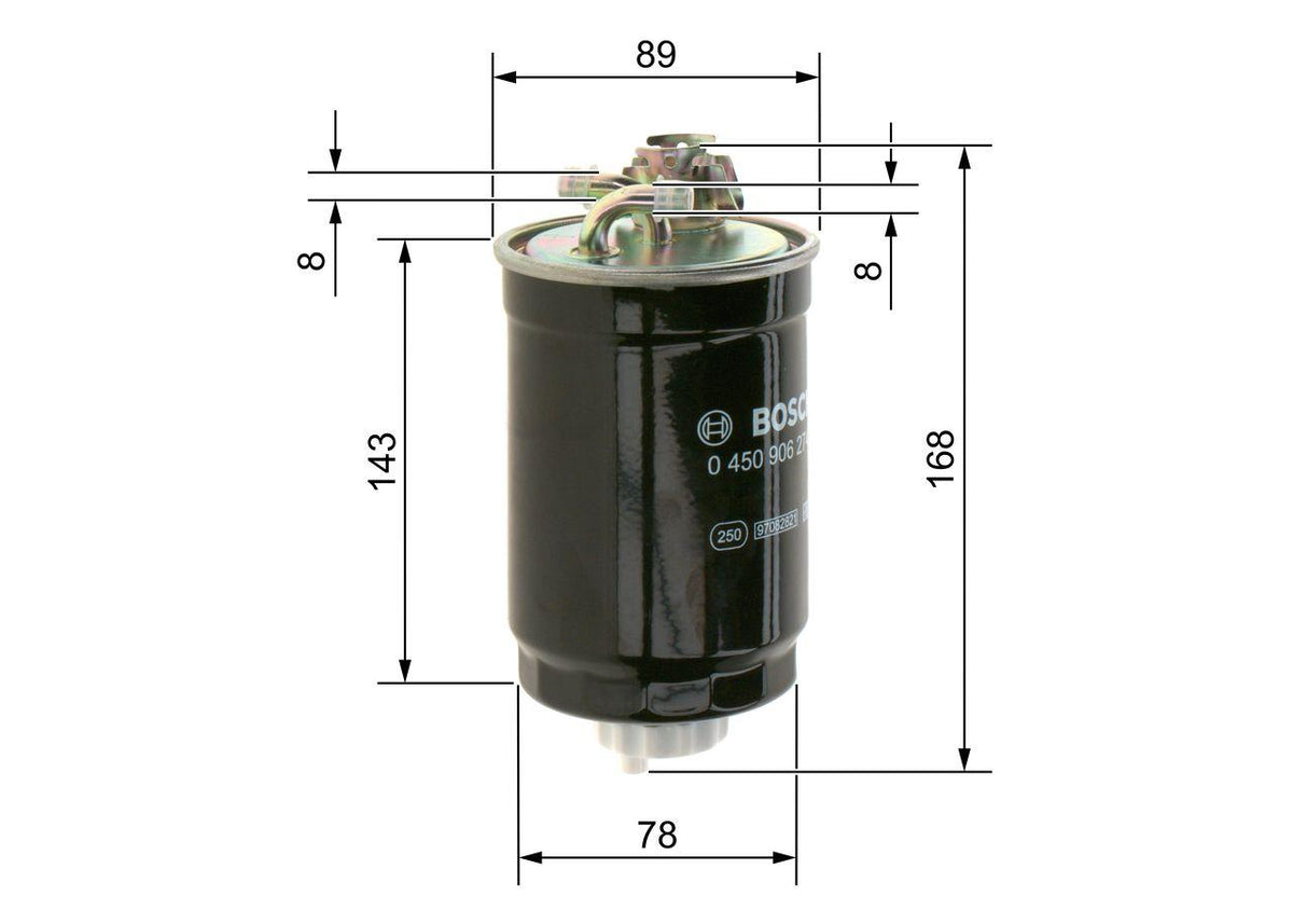 Bosch 0450906274 Diesel Filter Caddy II Body / Large Limuzin 1.9 SDI / TDI — Fuel Delivery