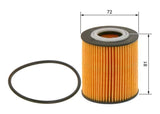 BOSCH Oil Filter 1457429197 - Compatible with 500X Egea 15-1.6 — Oil Filters