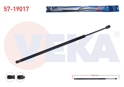 Veka 57-19017 Trunk Gas Strut 624mm / 575N Ford Fiesta V 3 Door 2001-2008 — Support Rods & Struts