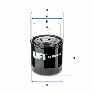 UFI FILTRE Oil Filter - Compatible with Chevrolet Spark Aveo 1.2 1.0 — Oil Filters