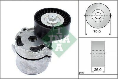 INA V-Belt Tensioner Pulley - Fits Subaru Impreza 2012, Forester 2010 and 2 more models — Pulleys & Tensioners