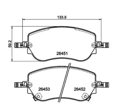 Kale 26451-195-15-MSH Brake Pad Front 20 > Egea.Cross — Brake Pads