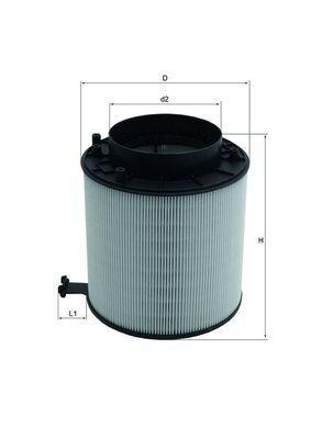 MAHLE LX2091D Air Filter - Compatible with Audi A4 B8 Avant, A5, Q5 — Air & Cabin Filters