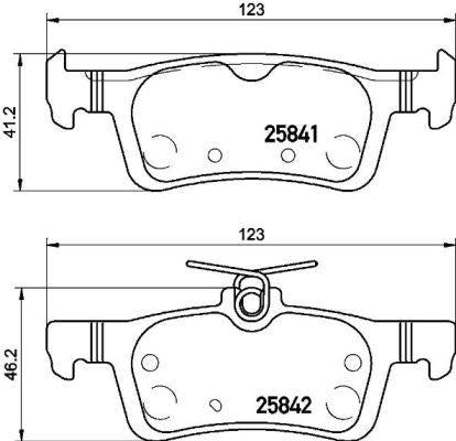Brembo P61121 Brake Pad Rear (Peugeot 308 II 1.2Vti 1.2Thp 1.6Hdi 2.0 HDi 13 -) — Brake Pads