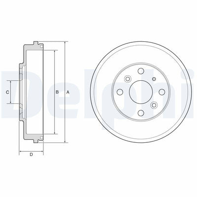Delphi BF649 Brake Drum — Brake Rotors & Drums