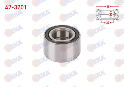 Veka 47-3201 Front Wheel Bearing Left-Right 34X66x37 Astra F 1.4i-1.6i-1.7 D-2.0 1991-1998 / Corsa A 1.2-1.3 — Wheel Bearings