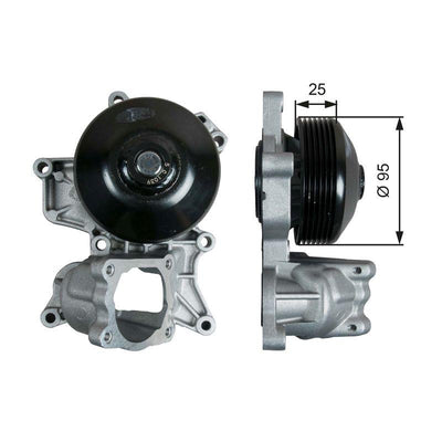 Gates WP0121 Water Pump 04-1-Series (E81-E87) 3-Series (E90-E91) 5-Series (E60-E61) X1 (E84) X3 (E8 — Water Pump & Thermostat