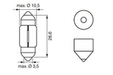 BOSCH 1987302227 - 12V 10W SV8.5-8 Bulb Pack of 10 — Bulbs & Interior Light