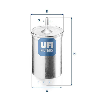 UFI Gasoline Filter 31.718.00 - OE Quality for 97 Golf IV & Bora — Fuel Delivery
