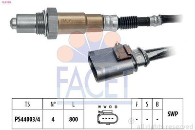 Facet 10.8199 Oxygen Sensor Volkswagen Passat 1.4 TSI CZCA — Oxygen & Air-Fuel