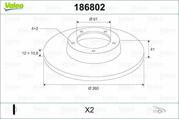 VALEO Front Brake Disc for Logan I & Compatibility — Brake Rotors & Drums