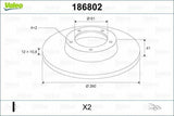 VALEO Front Brake Disc for Logan I & Compatibility — Brake Rotors & Drums