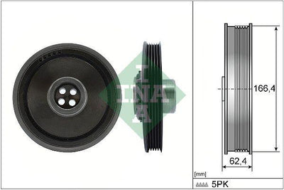 INA 544017110 Crankshaft Pulley Mini R55-R56-R57-R58-R59-R60-R61 N47 08-17 — Pulleys & Tensioners