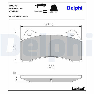 Delphi LP1770 Brake Pad — Brake Pads