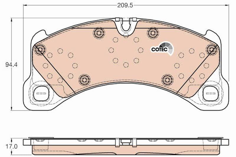 Brembo GDB2004 Front Brake Pad Set for 2010 Cayenne — Brake Pads