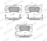 FERODO FDB848 Rear Brake Pad for Toyota Avensis — Brake Pads