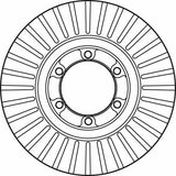 TRW DF6022 Disc Brake for 1999-2004 Hyundai Galloper - Ventilated Design — Brake Rotors & Drums
