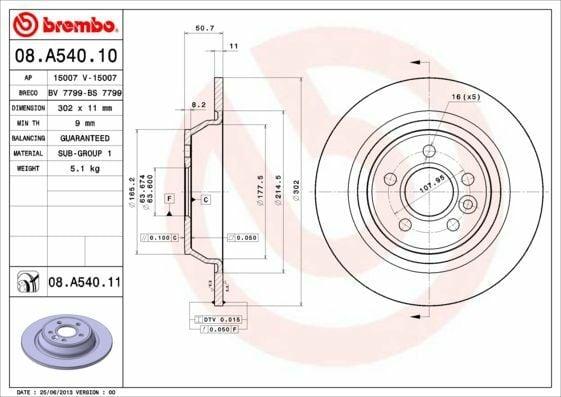 BREMBO Brake Disc Pro for Focus, Mondeo, Kuga 2005-2015 - Set of 2 — Brake Rotors & Drums