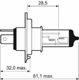 VALEO 32511 H4 12V 55W High Light Bulb - 50% Higher Brightness — Bulbs & Interior Light