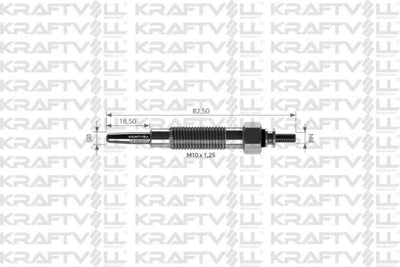 Kraftvoll 05030008 *12 Glow Plug 11V L200 L300 Pajero Galloper — Coils & Plugs