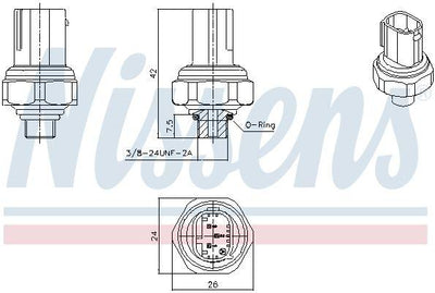 Nissens 301070 A/C Switch (Mercedes W169-W211-W220-W230-W245) — Switches & Relays