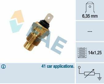 FAE 31280 Temperature Sensor - Black Cooling Liquid Temperature Sensor — Temperature Sensors & Switches
