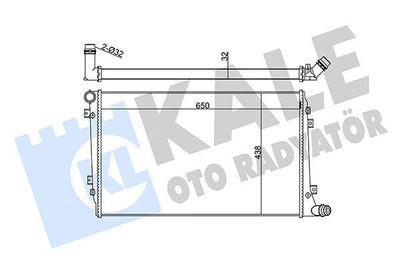 Kale 353600 Radiator VW Caddy, Golf 5, Jetta, Passat, Octavia, Leon 1.9-2.0 TDI