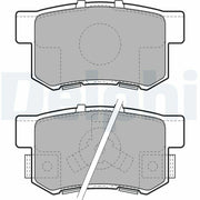 delphi brake pad set rear for honda accord, low-metallic brake pads for honda crv, dephi brake pad specifications DELPHI Brake Pad Set Rear for Accord IX, VIII, Crosstour I, CR-V II/III - Low-Metallic, Noise Reduction | Disc Brake DELPHI Brake Pad Set Rear for Honda Accord & CR-V delphi, brake-pads, honda-accord, crosstour, cr-v, low-metallic, anti-squeal, car-maintenance, mechanics-tools, ai-generated