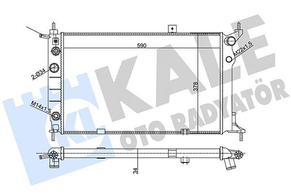 KALE Opel Astra F Radiator - 1.6L Automatic Engine — Radiators & Fans