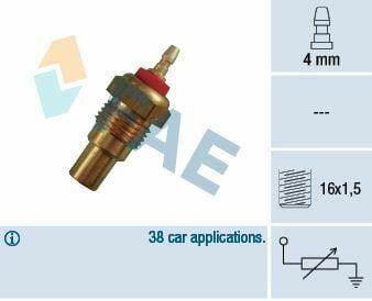 FAE Coolant Temperature Sender - Cooling Fluid Temperature Sensor for Suzuki Carry 1985-1999 — Temperature Sensors & Switches